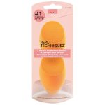 Real Techniques Miracle Complexion Sponge Duo, Makeup Blending Sponge, For Foundation, Offers Light To Medium Coverage, Natural, Dewy Makeup, Orange Sponge, Latex-Free Foam, 2 Count - Image 2